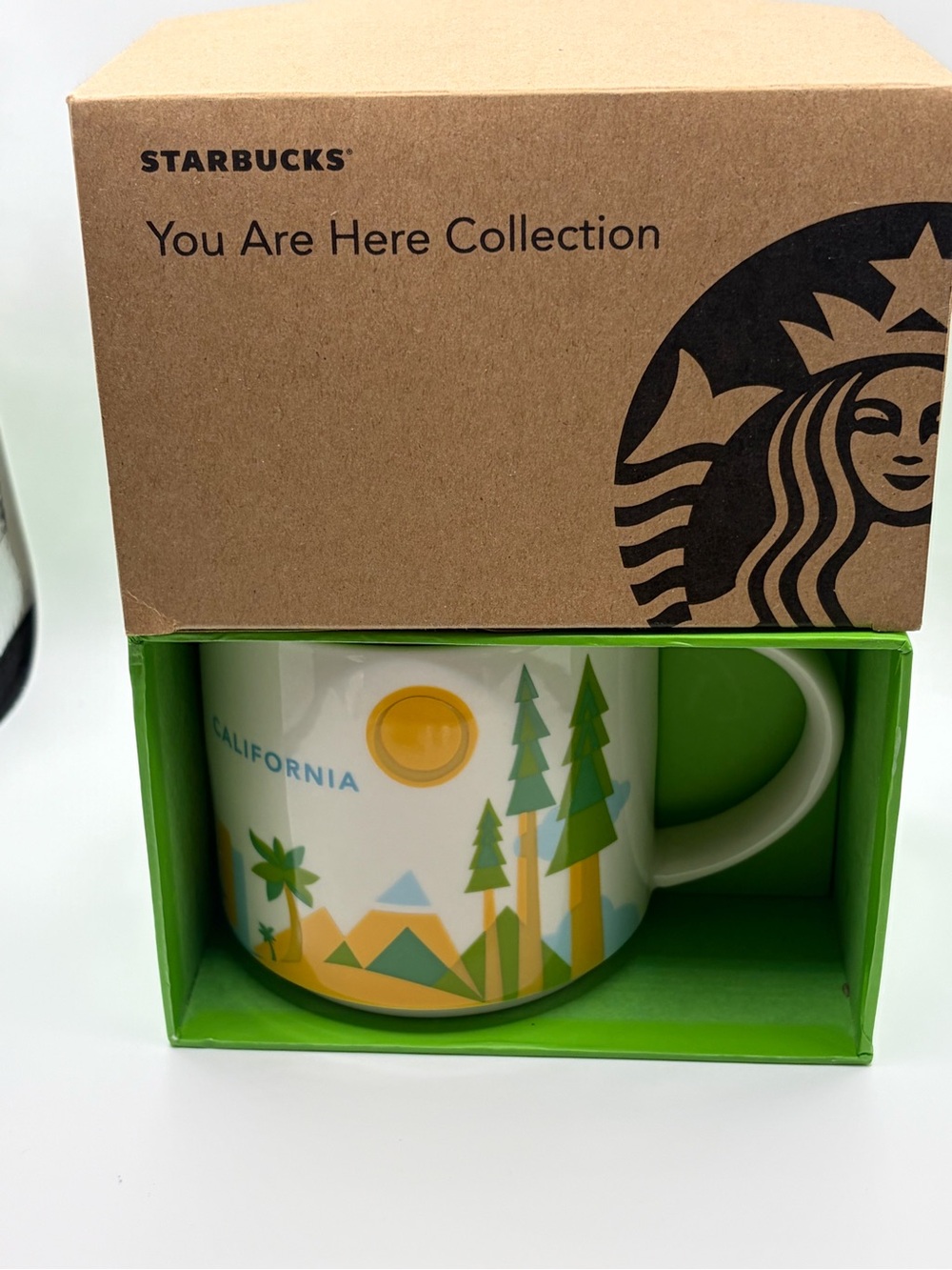 Starbucks California You Are Here Collection Mug - White, Yellow, Green, Blue